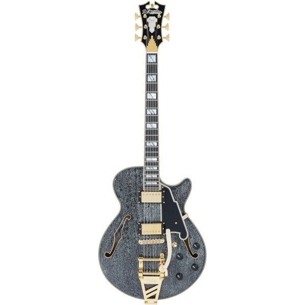 D'Angelico Excel SS Black Dog guitare électrique avec étui
