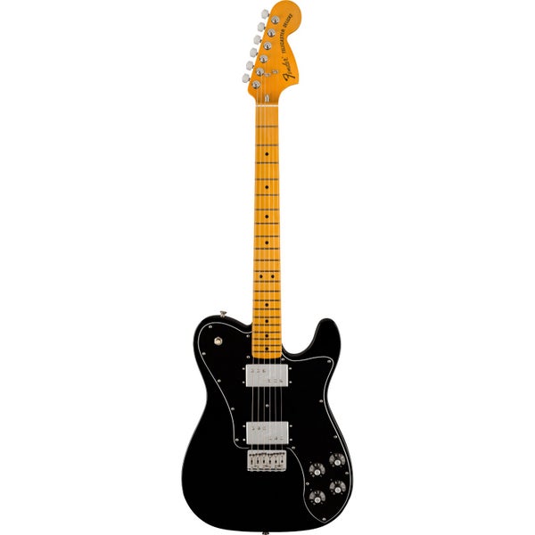 Fender American Vintage II 1975 Telecaster Deluxe Black MN Electric Guitar with Case