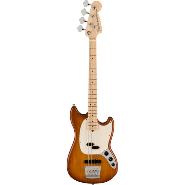 Fender American Performer Mustang Bass Honey Burst Satin MN Limited Edition Electric Bass Guitar with Gig Bag