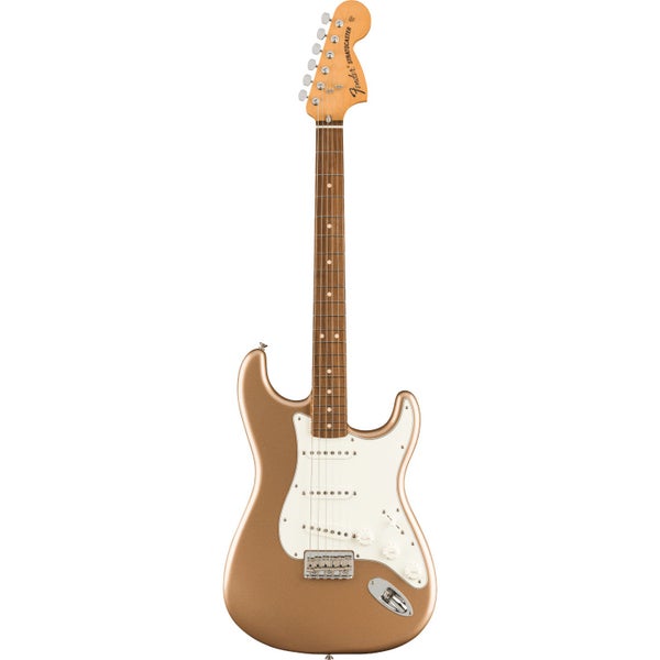 Fender Vintera 70s Stratocaster Hardtail Firemist Gold PF Limited Edition Electric Guitar with Gig Bag