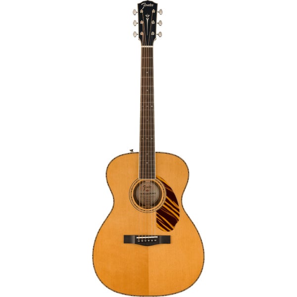 Fender PO-220E Orchestra Aged Natural Ovangkol Back & Sides Electro-Acoustic Guitar with Case
