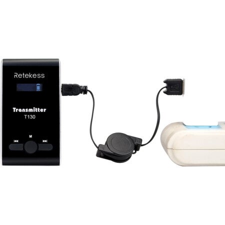 Retekess T130-T131 Kabelloses Tour Guide System - 4 Sender, 60 Empfänger, 99 Kanäle, Ladekoffer, Für Führungen & Events