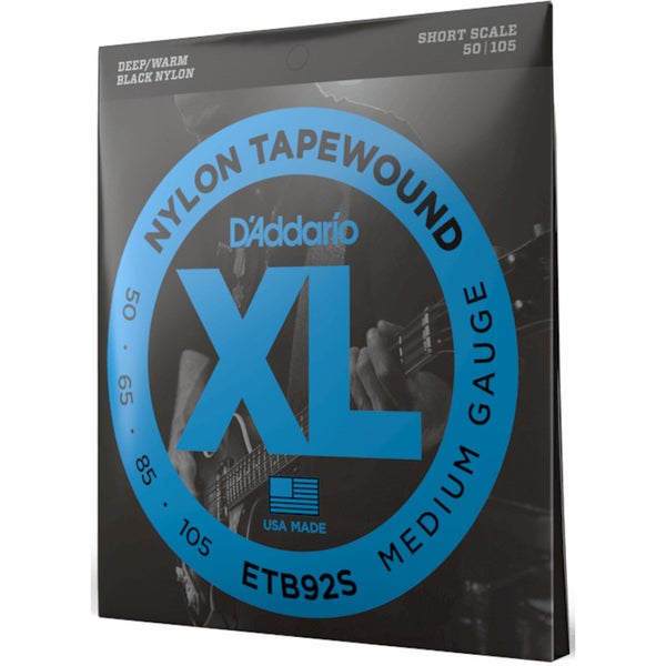 D'Addario ETB92S Nylon Tapewound Medium 50-105 Electric Bass Guitar Strings