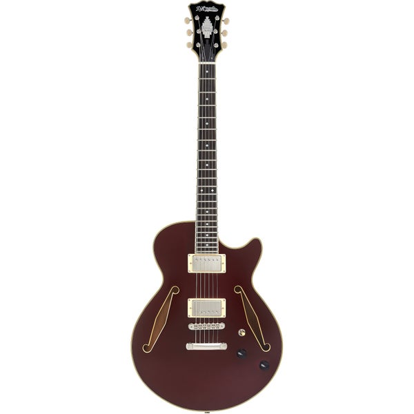 D'Angelico Excel SS Tour Solid Wine guitare hollow body avec housse