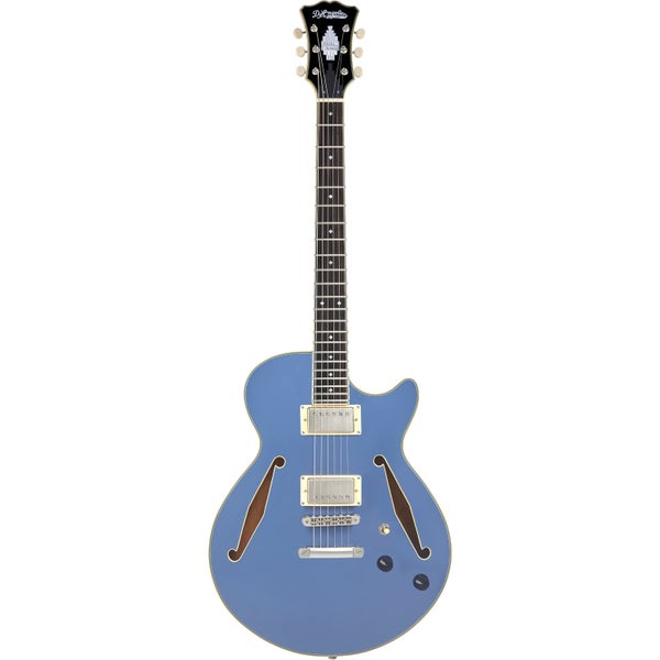 D'Angelico Excel SS Tour Slate Blue guitare hollow body avec housse