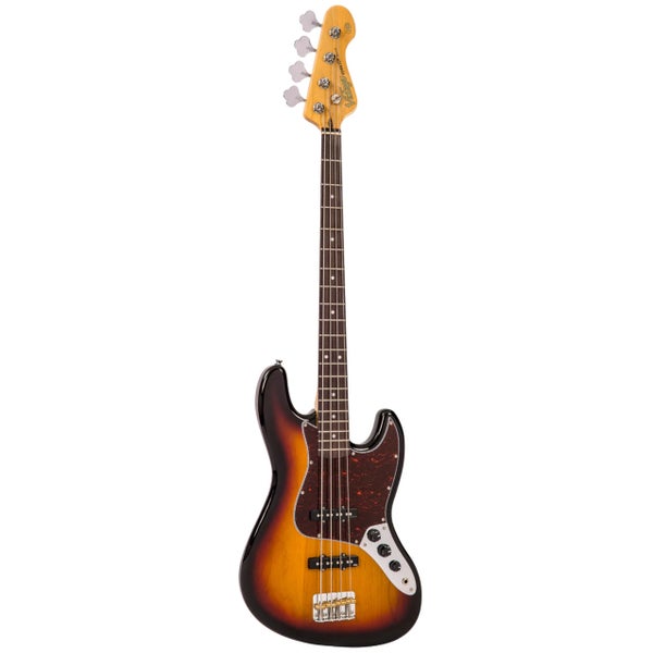 Vintage V49SB Coaster Series 3-Tone Sunburst Electric Bass Guitar