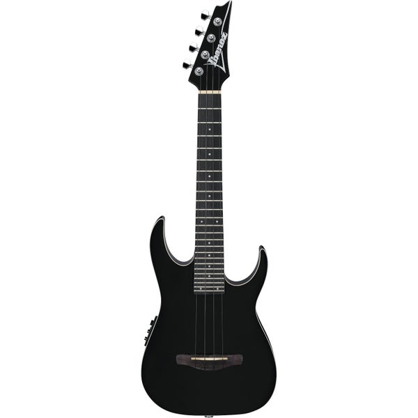 Ibanez URGT100 Black High Gloss ukulélé électro-acoustique ténor avec housse