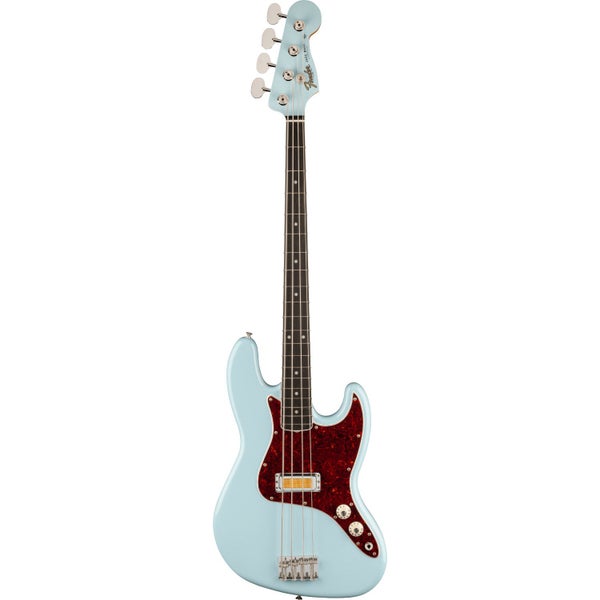 Fender Gold Foil Jazz Bass Sonic Blue EB Limited Edition Electric Bass Guitar with Deluxe Gig Bag