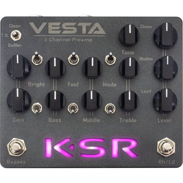 KSR Amplification Vesta 3-Channel 80s / 90s Preamp Effect Pedal