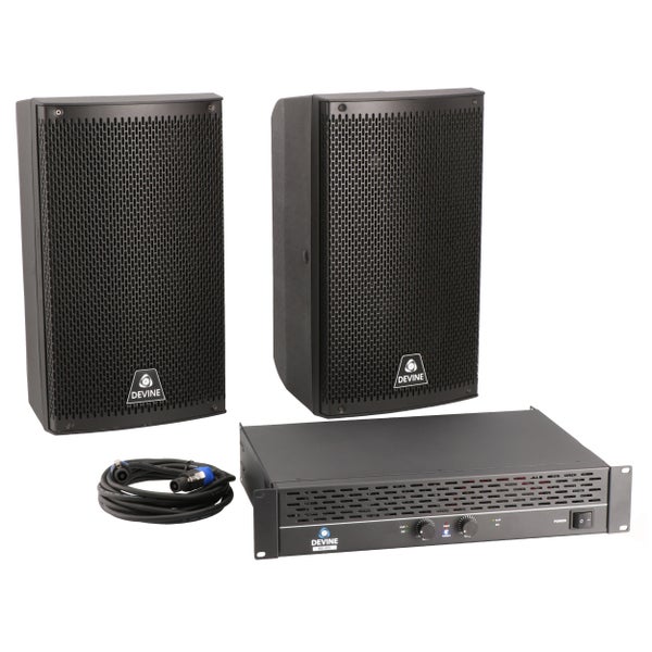Devine Onyx 10 Speaker System with Amplifier and Speaker Cables