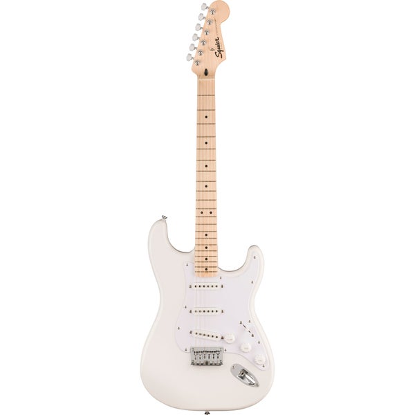 Squier Sonic Stratocaster HT MN Arctic White Electric Guitar with Fixed Bridge