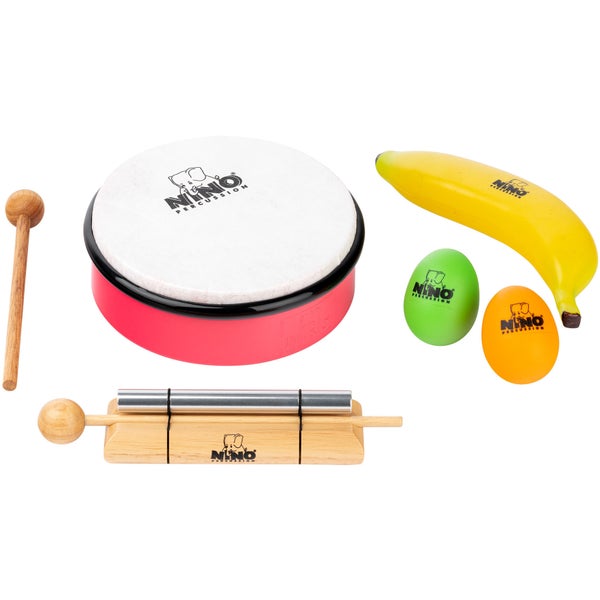Nino Percussion NINOSET8 Kids Mixed Rhythm Percussion Pack (5-Piece Set)