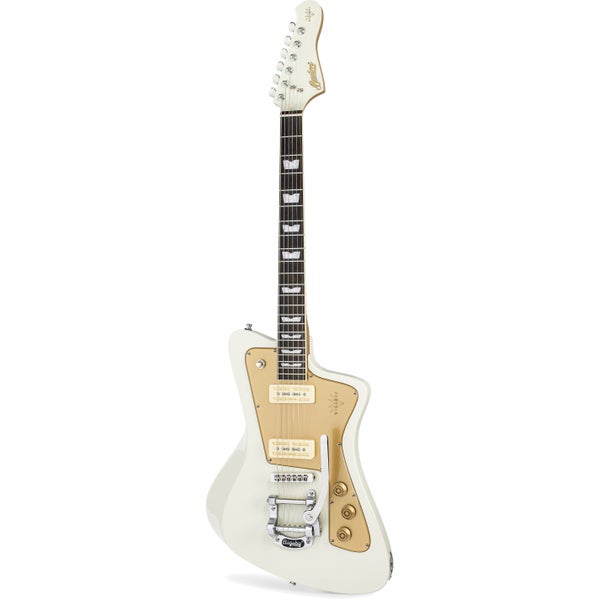Baum Original Series Wingman Vintage White Electric Guitar with Wave Headstock