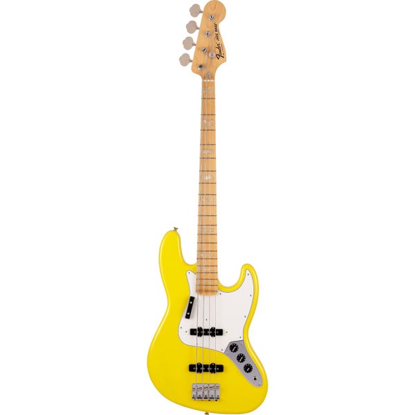 Fender Made in Japan Limited International Color Jazz Bass MN Monaco Yellow Electric Bass Guitar with Gig Bag