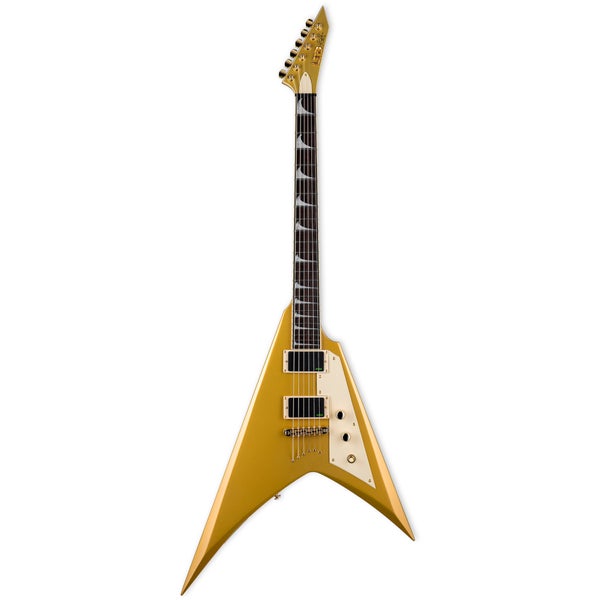 ESP LTD Kirk Hammett Signature KH-V Metallic Gold Electric Guitar with Case