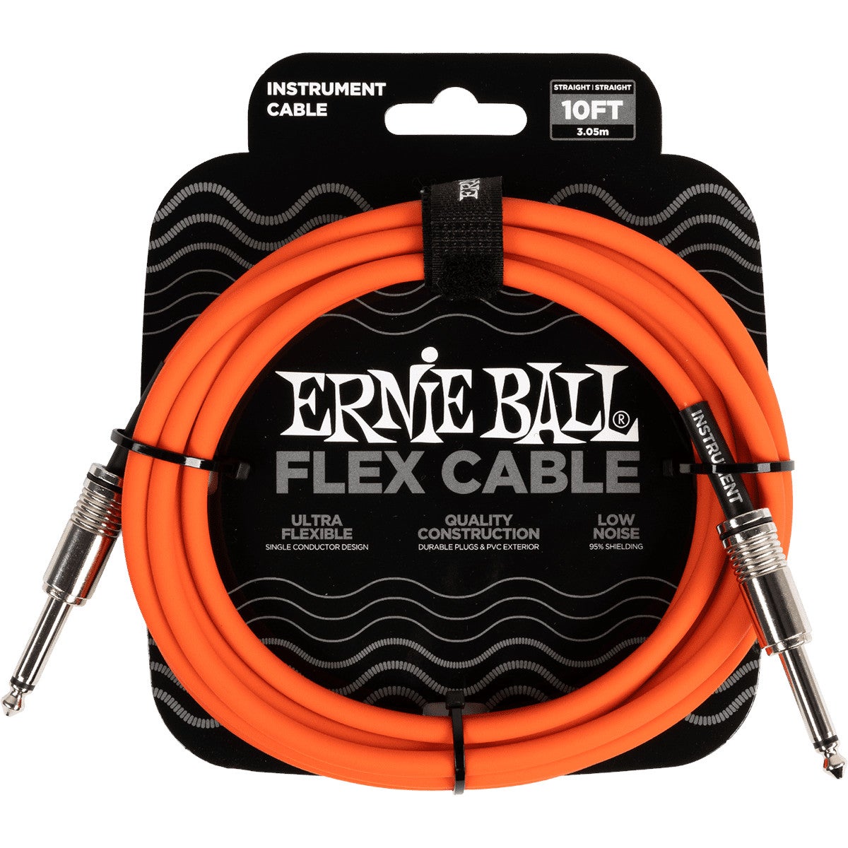 Ernie Ball 6416 Flex câble d'instrument orange 3 m | Bax Music