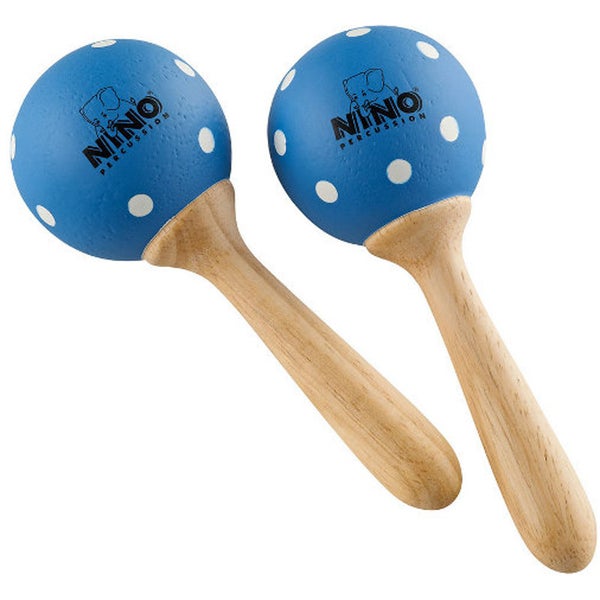 Nino Percussion NINO7PD-B maracas de madera pequeñas con lunares