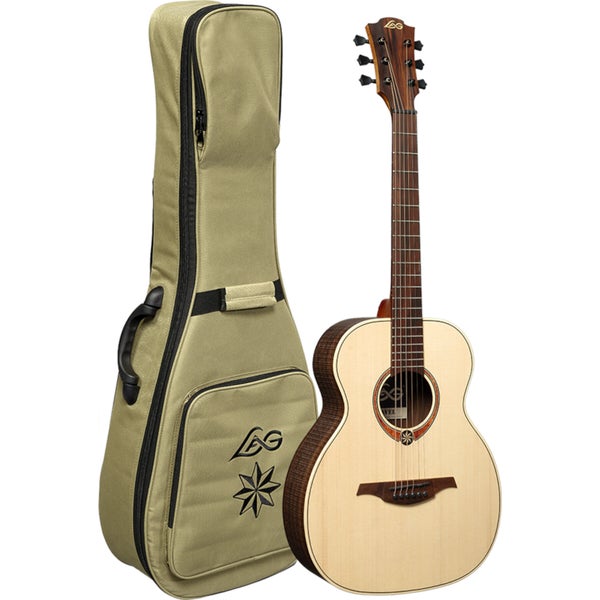 LAG Guitars Sauvage Travel Spruce Acoustic Guitar with Gig Bag