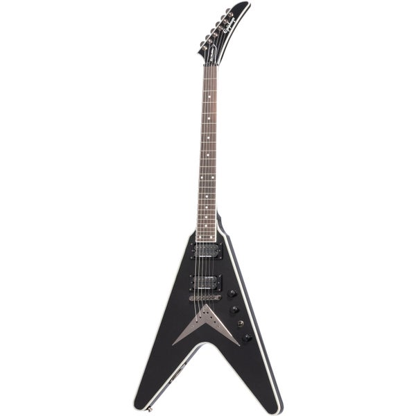 Epiphone Dave Mustaine Flying V Custom Black Metallic Electric Guitar with Case