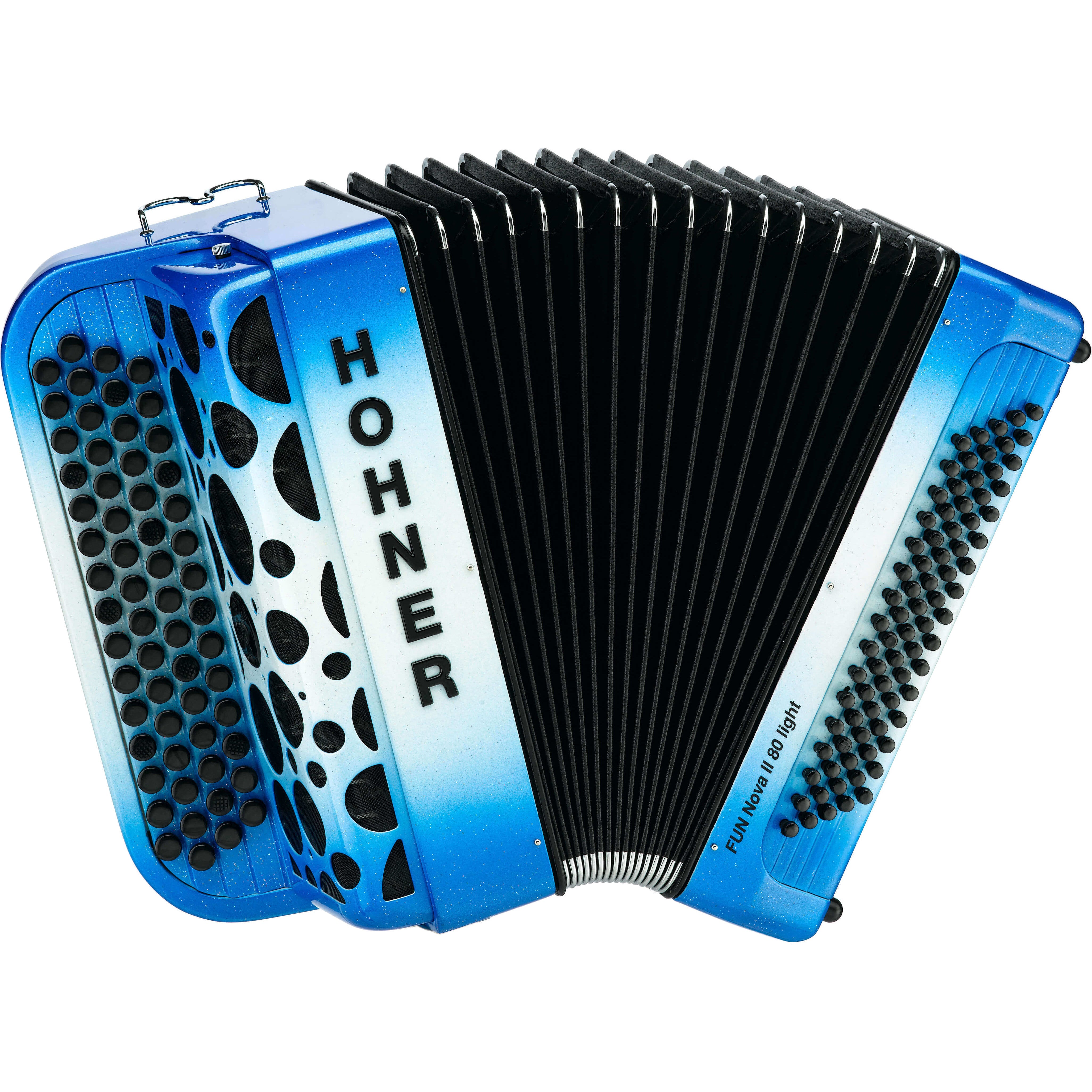 Hohner Fun Nova II 80 Light B-Griff Button Accordion (Blue) | Bax Music