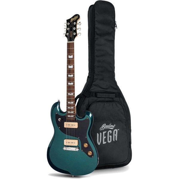 Baum Vega Series Carve Glacier Blue Electric Guitar with Gig Bag