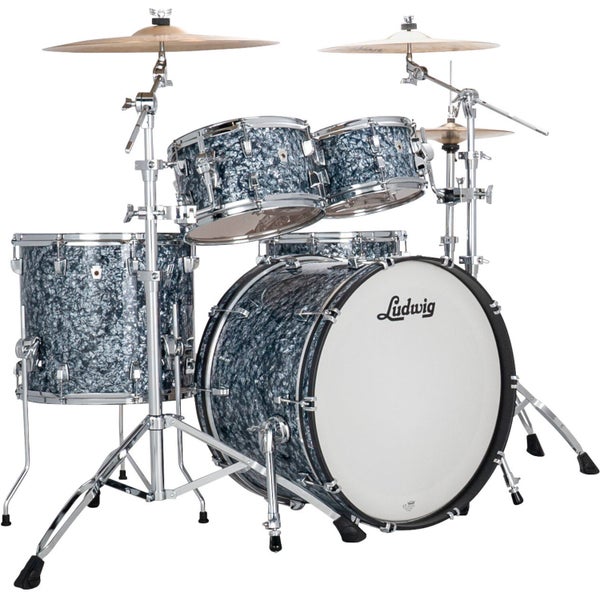 Ludwig LN34204FTXA7 NeuSonic Rapid Mod2 4-Piece Shell Set (Steel Blue Pearl)