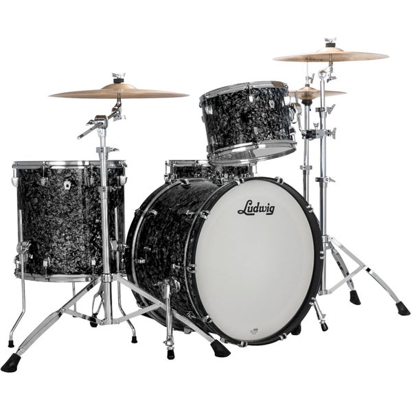 Ludwig LN34233TXA8 NeuSonic Fab 3-Piece Shell Set (Ebony Pearl)