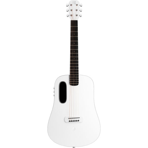LAVA Music Blue Lava Original 36 Inch FreeBoost White guitare folk connectée avec housse AirFlow