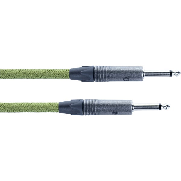 Cordial Ecohemp 3PP Neutrik Straight Mono Jack Cable, 3m (Green)