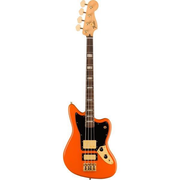 Fender Mike Kerr Jaguar Bass RW Tiger's Blood Orange Limited Edition Electric Bass Guitar with Deluxe Gig Bag