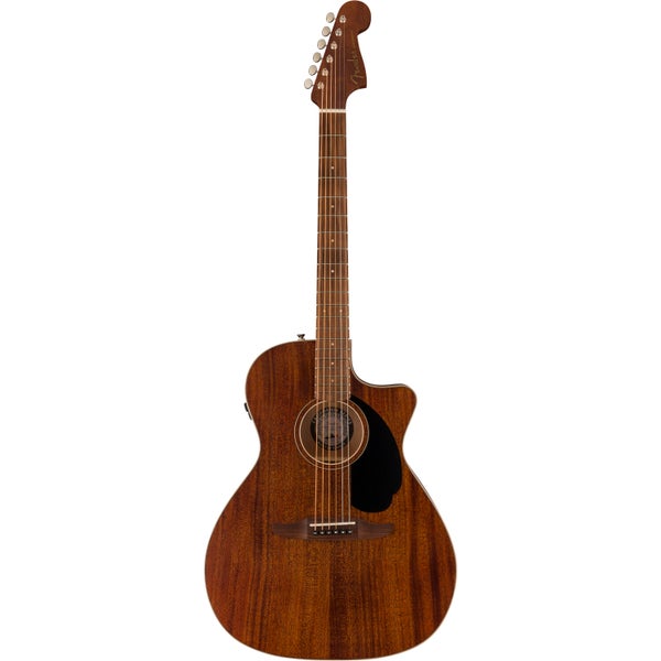 Fender Newporter Special Natural PF Black Pickguard guitare électro-acoustique folk avec housse deluxe