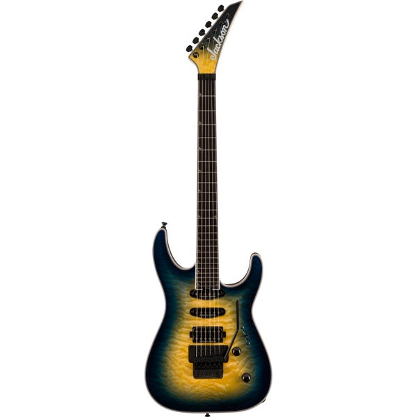 Jackson Pro Plus Series Soloist SLA3Q EB Amber Blue Burst Electric Guitar with Gig Bag