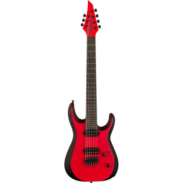 Jackson Pro Plus Series DK Modern MDK7 HT EB Satin Red with Black Bevels 7-String Electric Guitar with Gig Bag