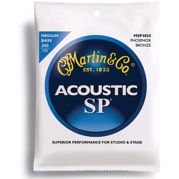 Martin Strings MSP4850 Medium Bass Phosphor Bronze jeu de cordes pour basse