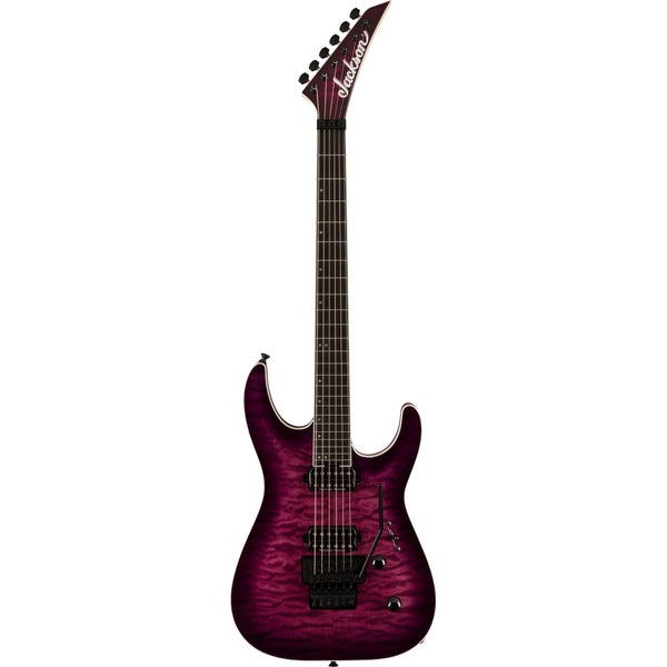 Jackson Pro Plus Series Dinky DKA Q EB Transparent Purple Burst Electric Guitar with Gig Bag