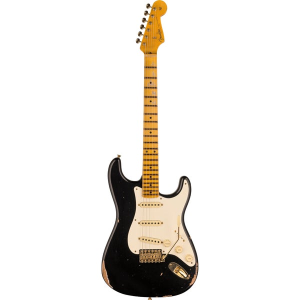 Fender Custom Shop Limited Edition '57 Strat Relic Aged Black with Deluxe Case and CoA