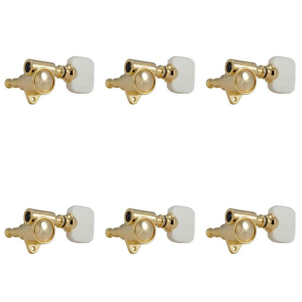 Grover Vintage Rotomatics Pearloid Button 103 series mécaniques Gold set de 6 - 3x3