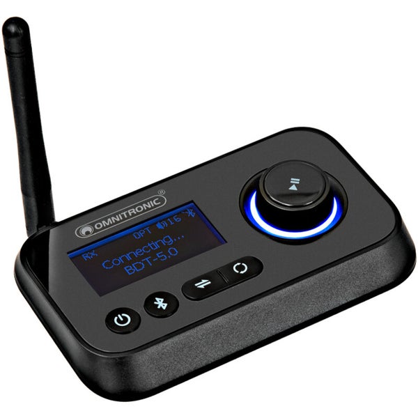 Omnitronic BDT-5.0 Bluetooth 5.0 3-In-1 Transmitter-Receiver-Bypass System