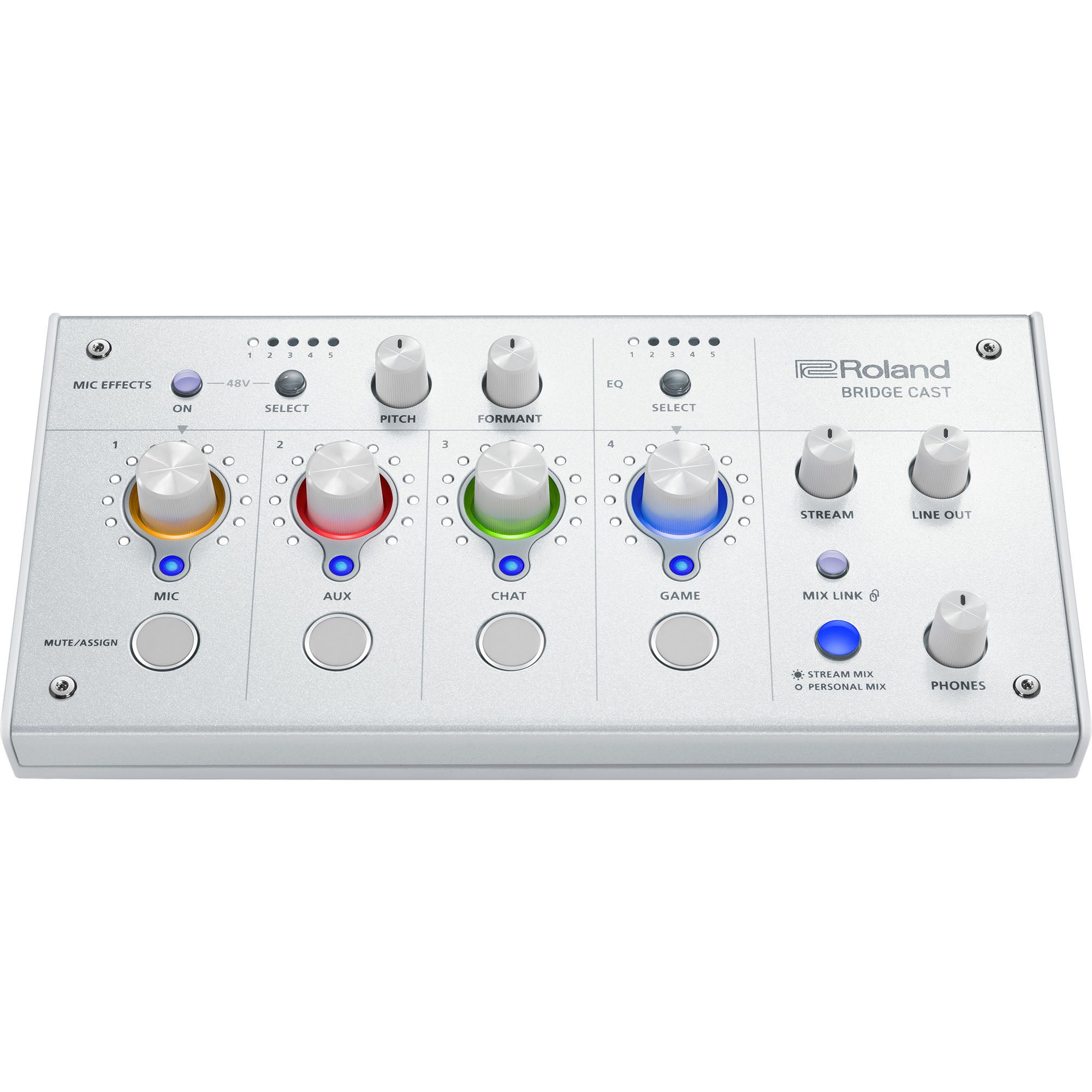 Roland Bridge Cast Ice White Gaming Audio Mixer | Bax Music