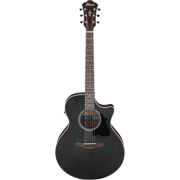 Ibanez AE140 Weathered Black Open Pore Top / Natural Back & Sides Electro-Acoustic Guitar