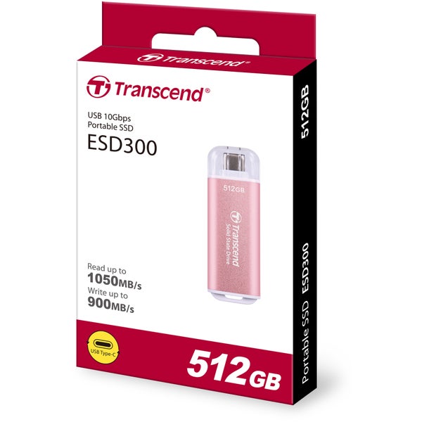 Transcend ESD300P 512 GB Pink USB-C SSD