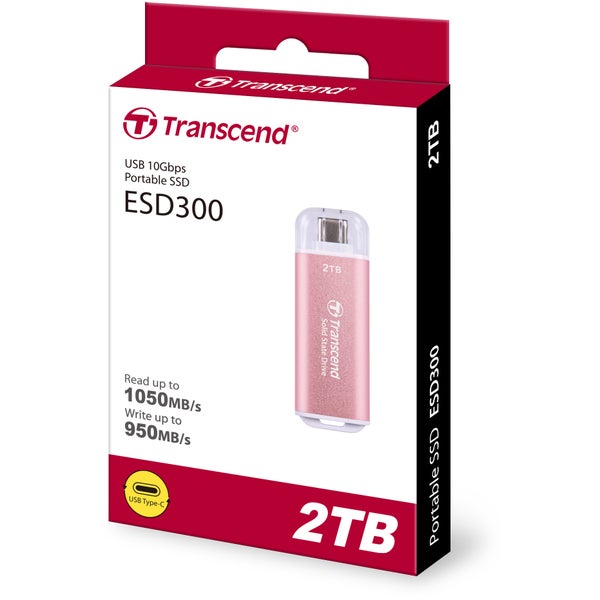 Transcend ESD300P 2 TB Pink USB-C SSD