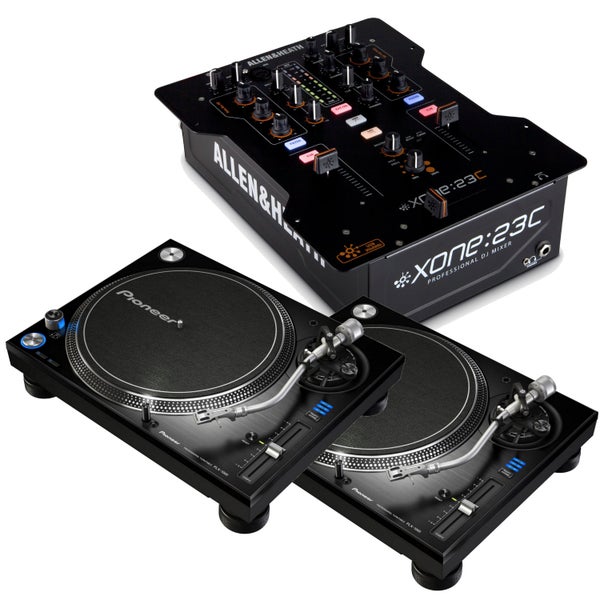 Pioneer DJ 2x PLX-1000 en Allen & Heath Xone: mezclador 23 C DJ set