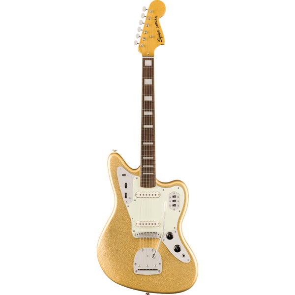 Squier FSR Classic Vibe 70s Jaguar Gold Sparkle IL Electric Guitar