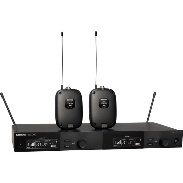 Shure SLXD14D Dual Receiver with 2x Bodypack Transmitters S50 (823-865 MHz)