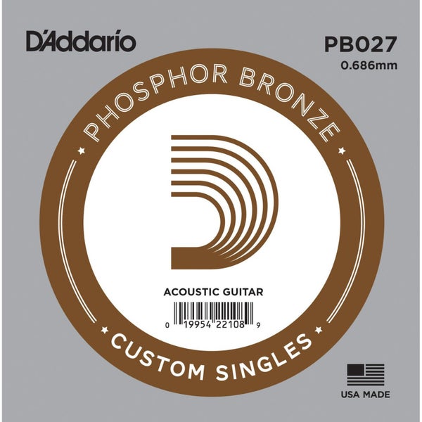 D'Addario PB027 Single Acoustic Guitar String