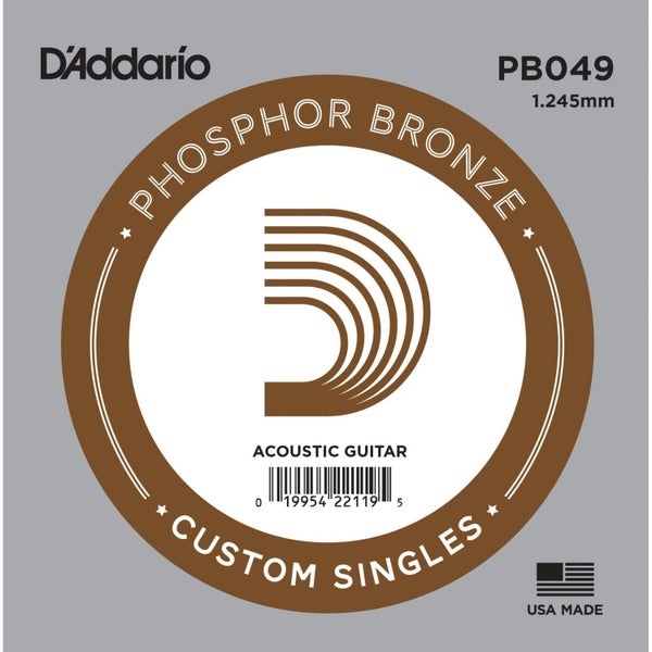 D'Addario PB049 single string for acoustic steel-string guitar