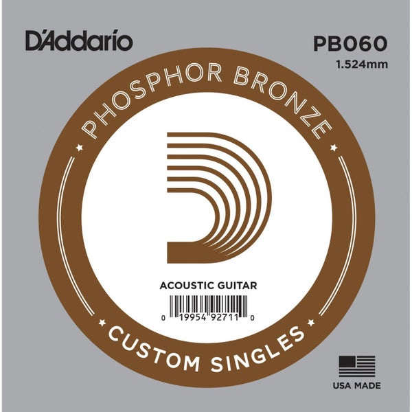 D'Addario PB060 individual string for acoustic western guitar