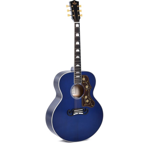 Sigma Guitars GJA-SG200-RBL SG Series guitare électro-acoustique folk bleue + housse