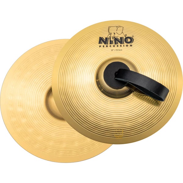 Nino Percussion NINO-BR25 Cymbal 10-inch Crash Cymbals with Straps